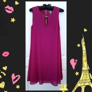 Vince Camuto Sleeveless Fuchsia Dress